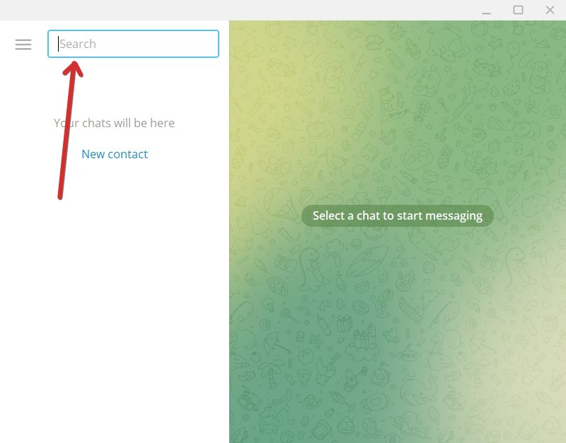 How to add by username on Telegram Desktop app